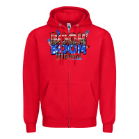 Red boom boom mama Zipper Hoodie - Zillion Design Studio