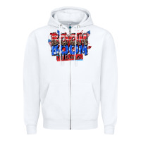 White boom boom mama Zipper Hoodie - Zillion Design Studio