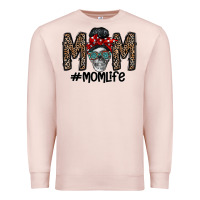 Pale Pink mom life Premium Sweatshirt - CowhideDigitalArt