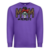 Purple mom life Premium Sweatshirt - CowhideDigitalArt