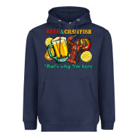 Navy beer&crawfish that's why i'm here Heavyweight Hoodie - FaDigitalArtStudio