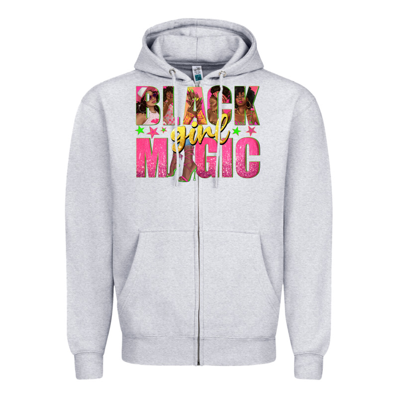 Black Girl Magic With Afro Black Women Zipper Hoodie by texasbilliewilder | Teevron