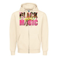 Sandshell black girl magic with afro black women Zipper Hoodie - texasbilliewilder