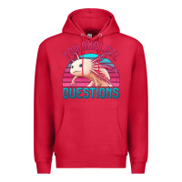 Cardinal you axolotl questions 80's retro sunset Premium Hoodie - Jasminsmagicworld