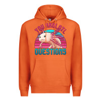 Carrot you axolotl questions 80's retro sunset Premium Hoodie - Jasminsmagicworld