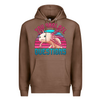 Chestnut you axolotl questions 80's retro sunset Premium Hoodie - Jasminsmagicworld