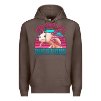 Coffee you axolotl questions 80's retro sunset Premium Hoodie - Jasminsmagicworld