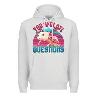 Dove Grey you axolotl questions 80's retro sunset Premium Hoodie - Jasminsmagicworld
