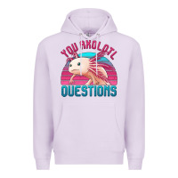 Lilac you axolotl questions 80's retro sunset Premium Hoodie - Jasminsmagicworld