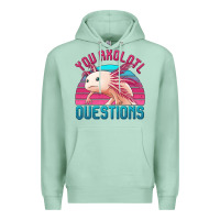 Seafoam you axolotl questions 80's retro sunset Premium Hoodie - Jasminsmagicworld