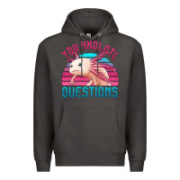 Smoke you axolotl questions 80's retro sunset Premium Hoodie - Jasminsmagicworld