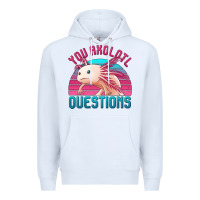 White you axolotl questions 80's retro sunset Premium Hoodie - Jasminsmagicworld