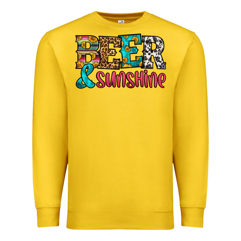 Beer And Sunshine Premium Sweatshirt by HRA Design Shop | Teevron