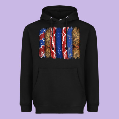 4th Of July Brushstroke Heavyweight Hoodie Designed By Cowgirlartshop