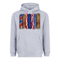 Heather Grey 4th of July brushstroke Heavyweight Hoodie - CowGirlArtShop
