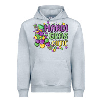 Heather Grey mardi gras cutie Urban Hoodie - MaliasSmallBusiness