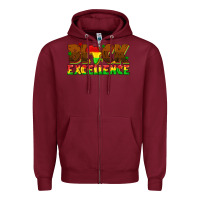 Burgundy black excellence juneteenth Zipper Hoodie - texasbilliewilder