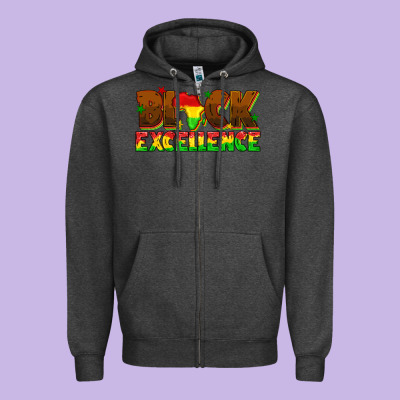 Zipper Hoodie black excellence juneteenth