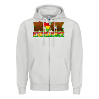 Dove Grey black excellence juneteenth Zipper Hoodie - texasbilliewilder