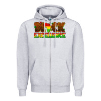 Heather Grey black excellence juneteenth Zipper Hoodie - texasbilliewilder
