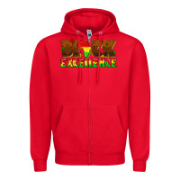 Red black excellence juneteenth Zipper Hoodie - texasbilliewilder