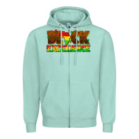 Seafoam black excellence juneteenth Zipper Hoodie - texasbilliewilder