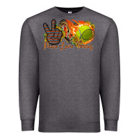 Charcoal Heather peace love tennis Premium Sweatshirt - RacoonDesign