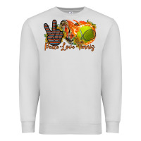 Dove Grey peace love tennis Premium Sweatshirt - RacoonDesign
