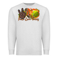 Oatmeal Heather peace love tennis Premium Sweatshirt - RacoonDesign
