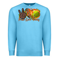 Ocean Blue peace love tennis Premium Sweatshirt - RacoonDesign