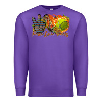 Purple peace love tennis Premium Sweatshirt - RacoonDesign