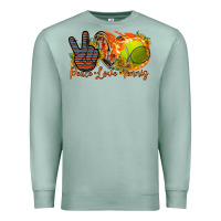 Seafoam peace love tennis Premium Sweatshirt - RacoonDesign
