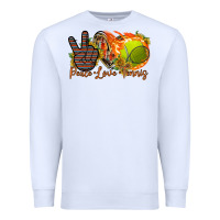 White peace love tennis Premium Sweatshirt - RacoonDesign