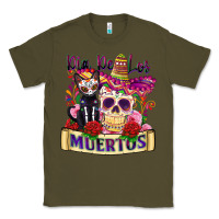 Army Green dia de los muertos Classic Tee - Zillion Design Studio