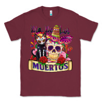 Burgundy dia de los muertos Classic Tee - Zillion Design Studio