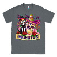 Charcoal Heather dia de los muertos Classic Tee - Zillion Design Studio