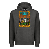 Charcoal Heather Western Baby Sheeps Farm Life Premium Hoodie - LillyAllenDesigns