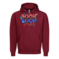 Burgundy boom boom baby Zipper Hoodie - Zillion Design Studio