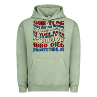 Pigment Oil Green our flag Urban Hoodie - MaliasSmallBusiness