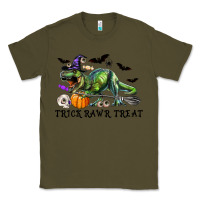Army Green T-Rex Trick Rawr Treat Classic Tee - RanaPortraitStore