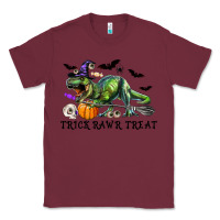 Burgundy T-Rex Trick Rawr Treat Classic Tee - RanaPortraitStore