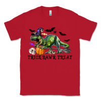 Red T-Rex Trick Rawr Treat Classic Tee - RanaPortraitStore