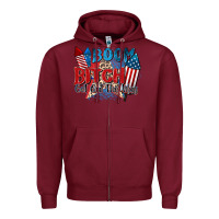 Burgundy boom bitch get out the way Zipper Hoodie - Zillion Design Studio