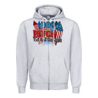 Heather Grey boom bitch get out the way Zipper Hoodie - Zillion Design Studio