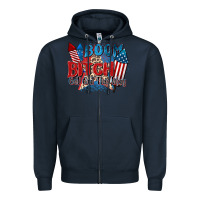 Navy boom bitch get out the way Zipper Hoodie - Zillion Design Studio