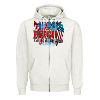 Oatmeal Heather boom bitch get out the way Zipper Hoodie - Zillion Design Studio
