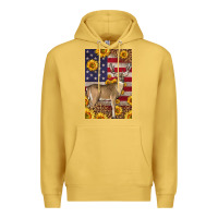 Antique Gold Western American Deer Premium Hoodie - LillyAllenDesigns