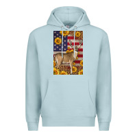 Blue Mist Western American Deer Premium Hoodie - LillyAllenDesigns