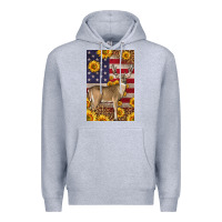 Heather Grey Western American Deer Premium Hoodie - LillyAllenDesigns