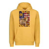 Mustard Western American Deer Premium Hoodie - LillyAllenDesigns